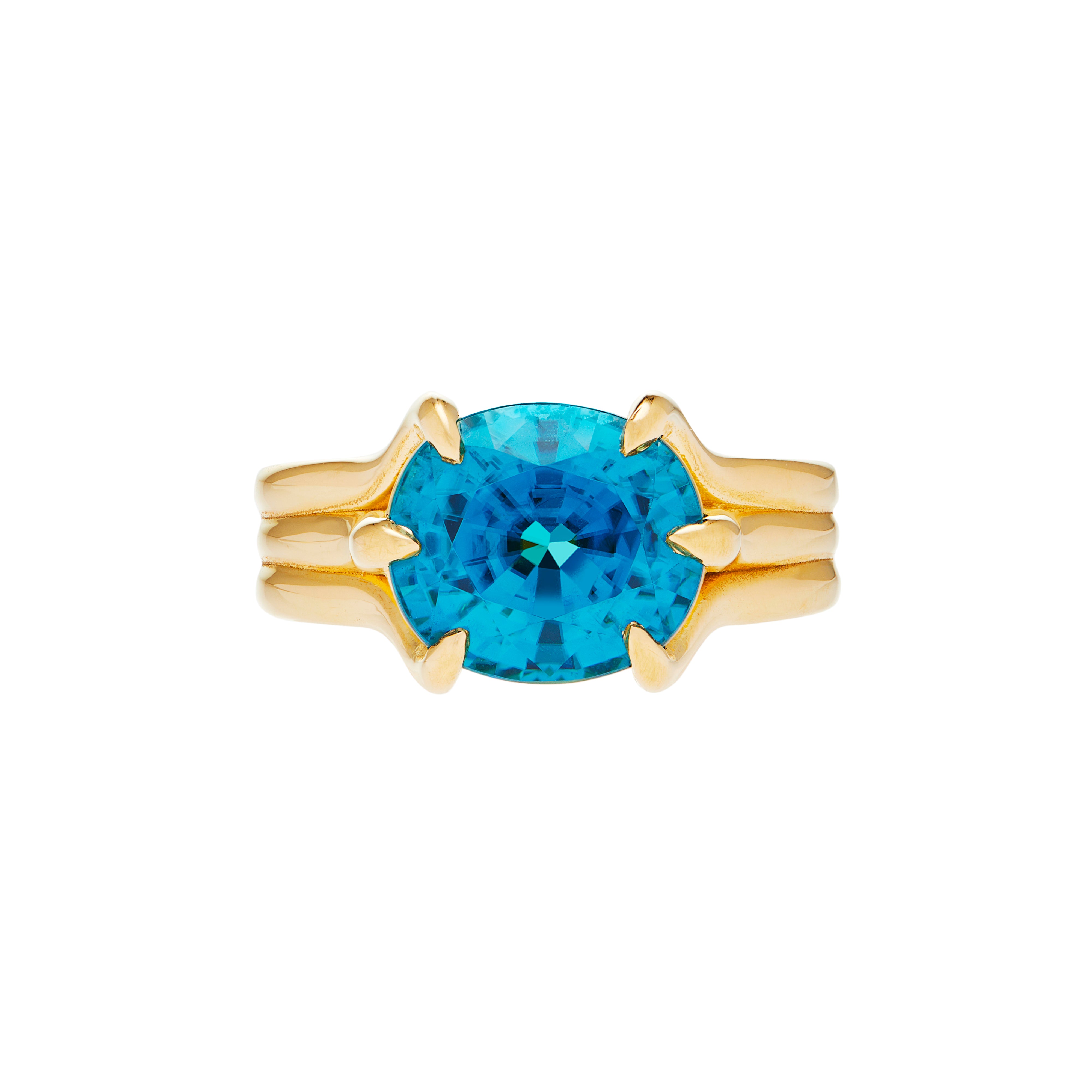 Clementine Vivid Blue Zicron Ring – Rush Jewelry Design